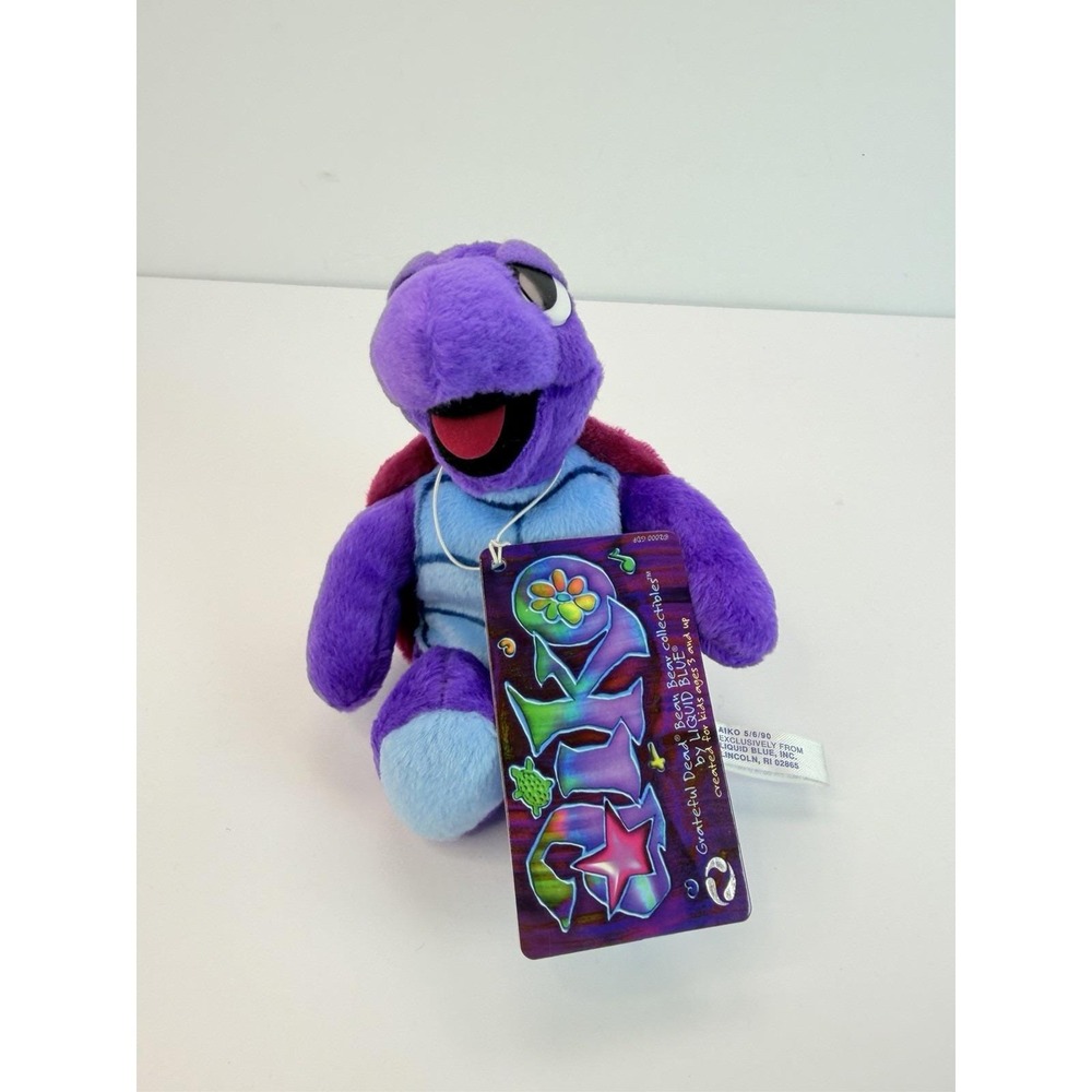Grateful Dead Bean Beanie Bear Aiko Turtle Purple Plush Doll W/ Tag
